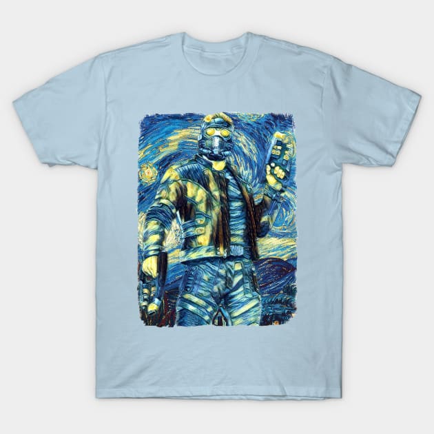 Star Lord Van Gogh Style T-Shirt by todos